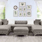 Ciabattoni CM6256 Sectional Gray Flannelette