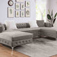 Ciabattoni CM6256 Sectional Gray Flannelette