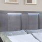 Regulus Gray Modern Bedroom Set LED Headboard