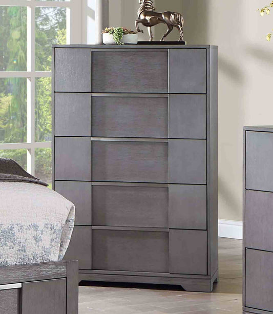 Regulus Gray 5 Drawer Chest CM7475GY-C