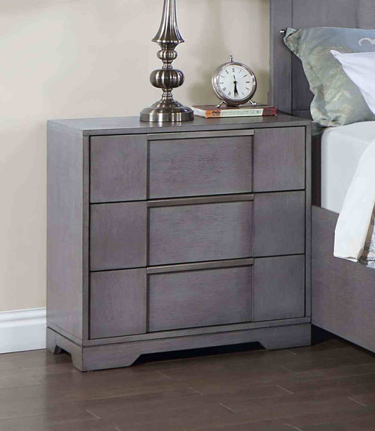 Regulus Gray 2 Drawer Nightstand CM7475GY-N