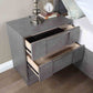Regulus Gray Modern Bedroom Set LED Headboard