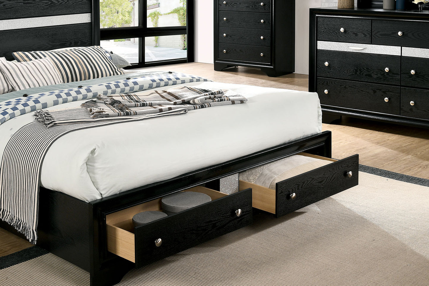 Chrissy King 4 Pc Storage Bedroom Set