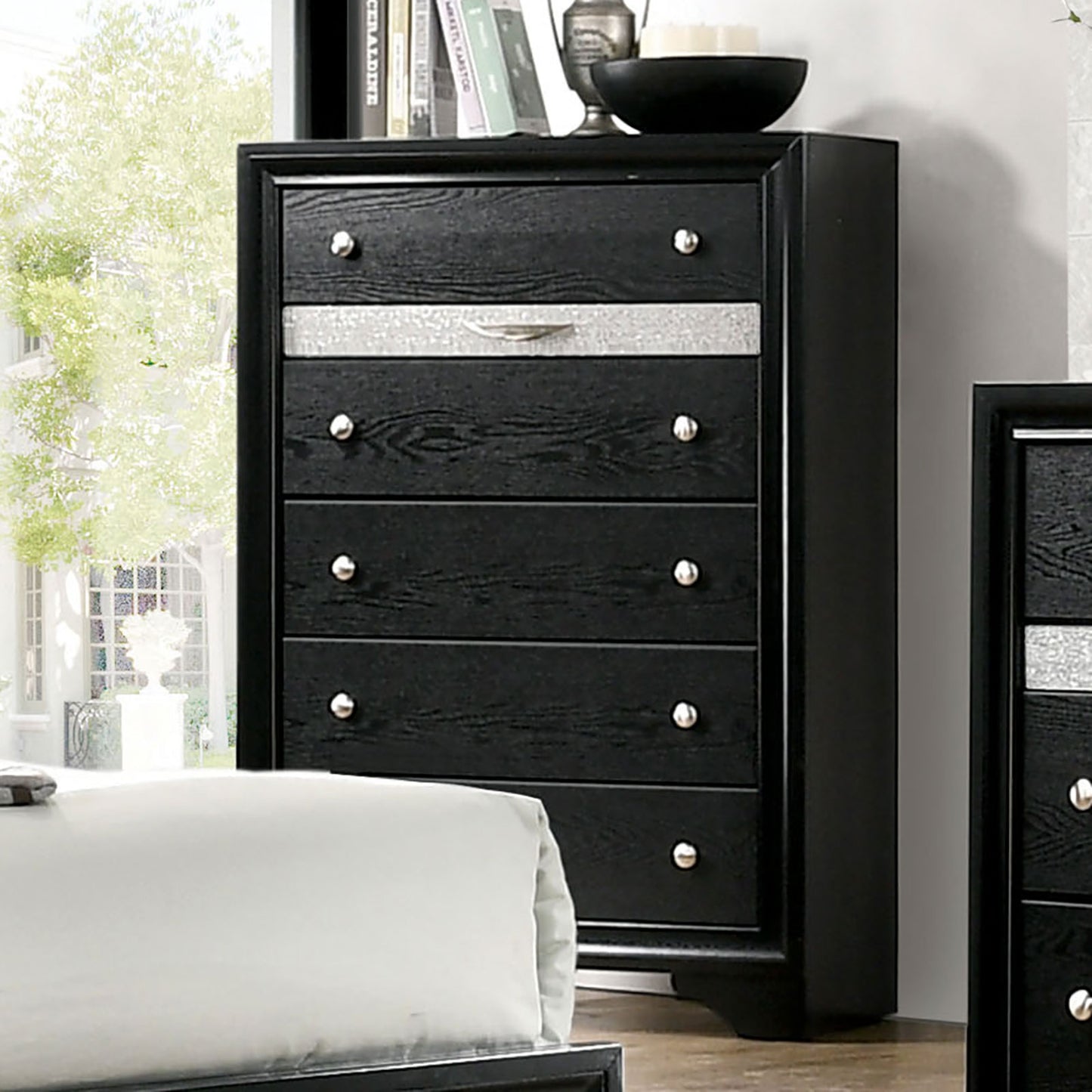 Chrissy 5 Drawer Chest w/Hidden Jewelry Drawer