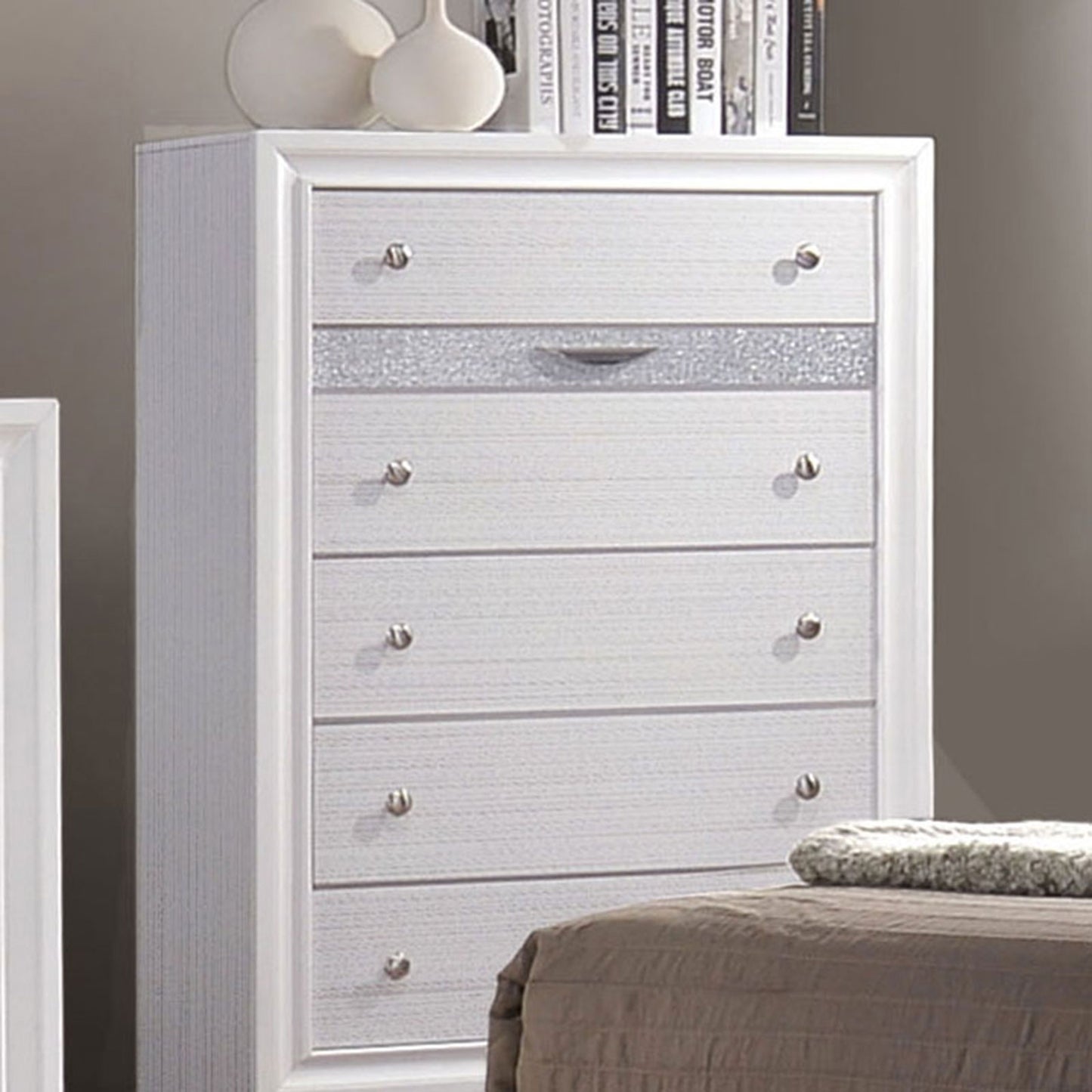 Chrissy 5 Drawer Chest w/Hidden Jewelry Drawer