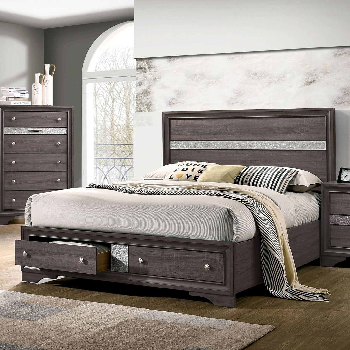 Chrissy King 4 Pc Storage Bedroom Set