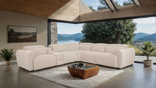 Thaddea White Power Sectional CM9935WH