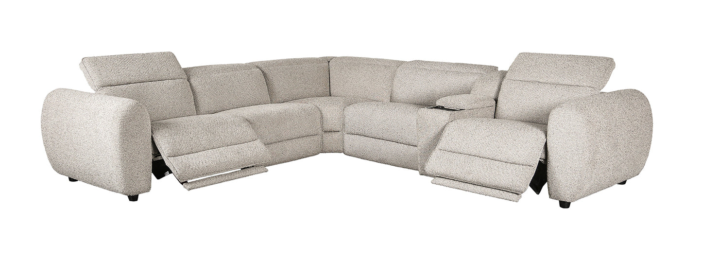 Zander Taupe Power Sectional CM9939TP