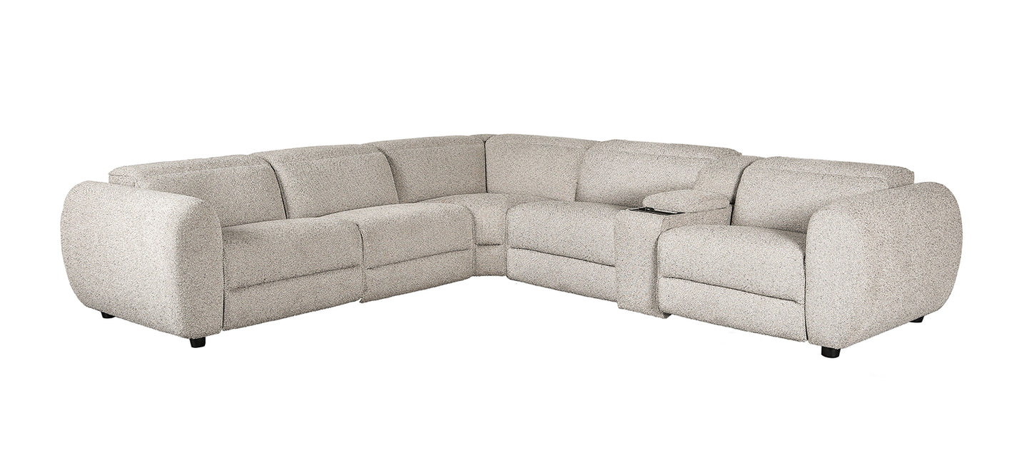 Zander Taupe Power Sectional CM9939TP