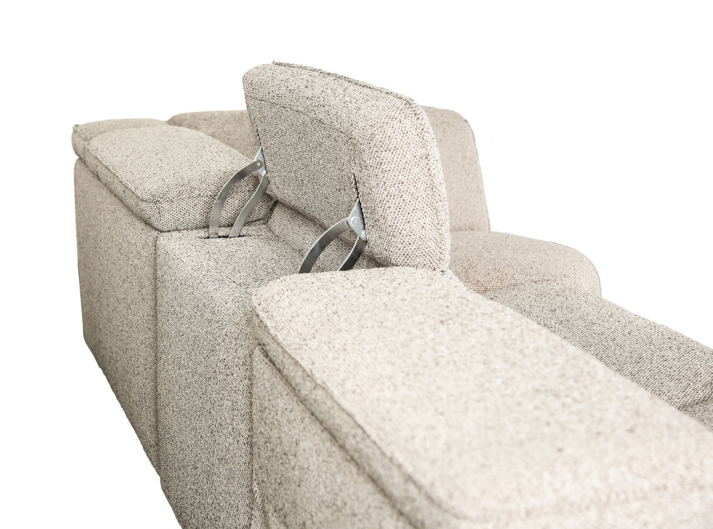 Zander Taupe Power Sectional CM9939TP