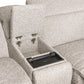 Zander Taupe Power Sectional CM9939TP