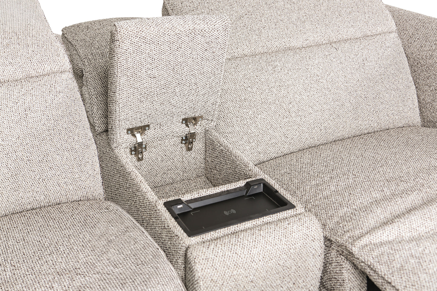 Zander Taupe Power Sectional CM9939TP