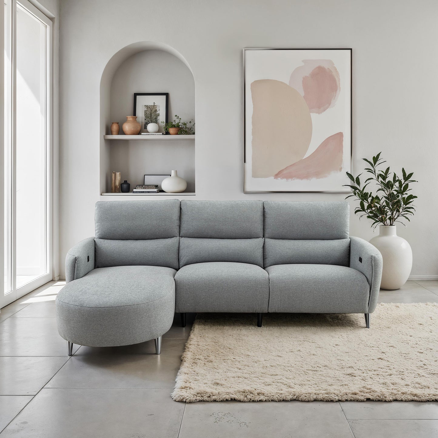 Galten Modern Motion Sectional - 3 Colors