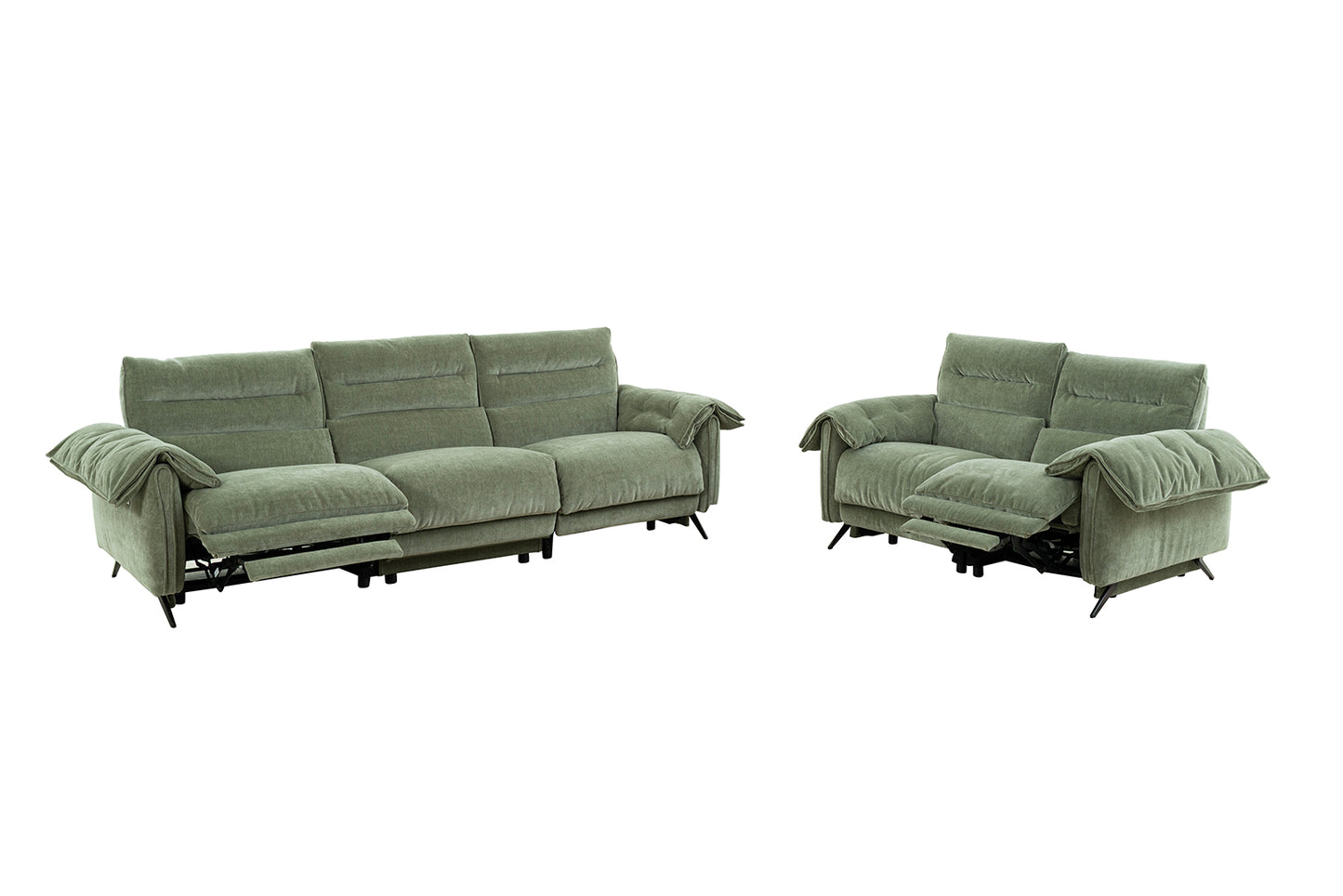 Morley Green Oversized Power Sofa & Loveseat
