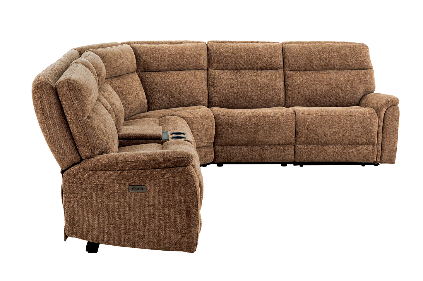 Mattheus Cypess Brown Power Sectional