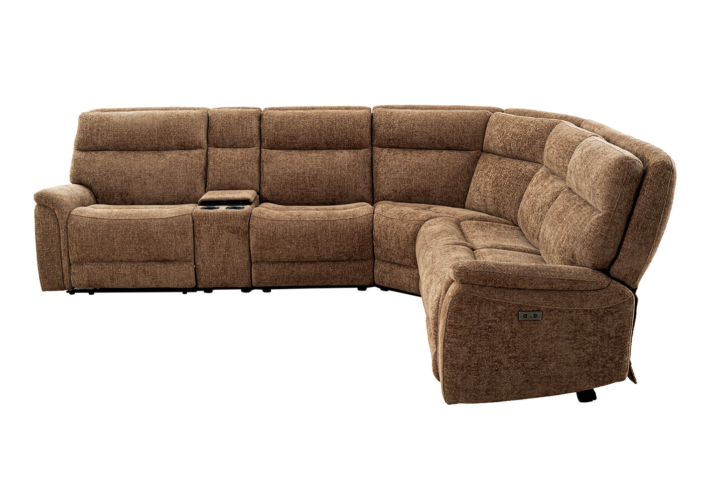 Mattheus Cypess Brown Power Sectional