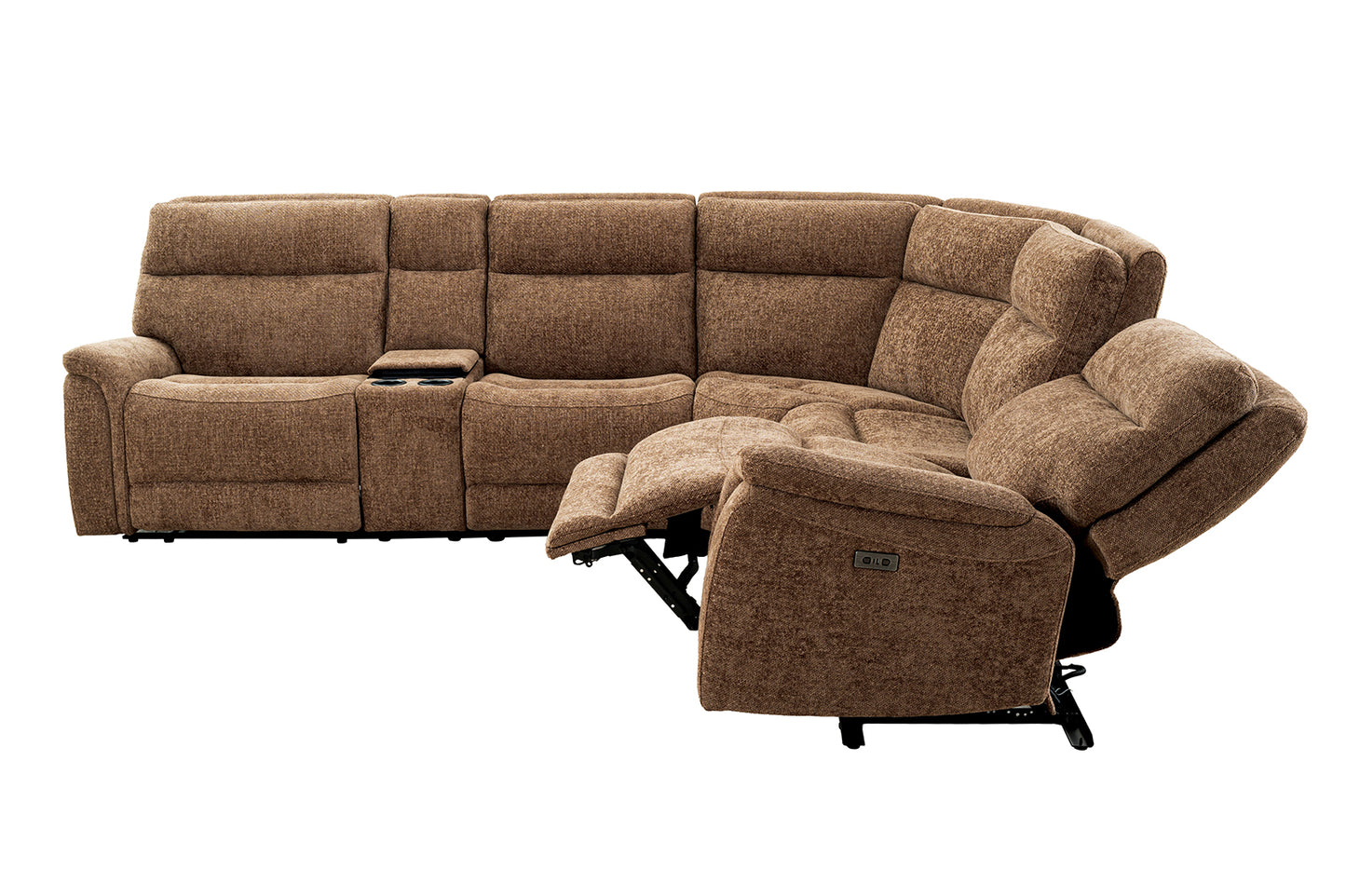 Mattheus Cypess Brown Power Sectional