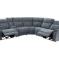 Mattheus Charcoal Gray Power Sectional