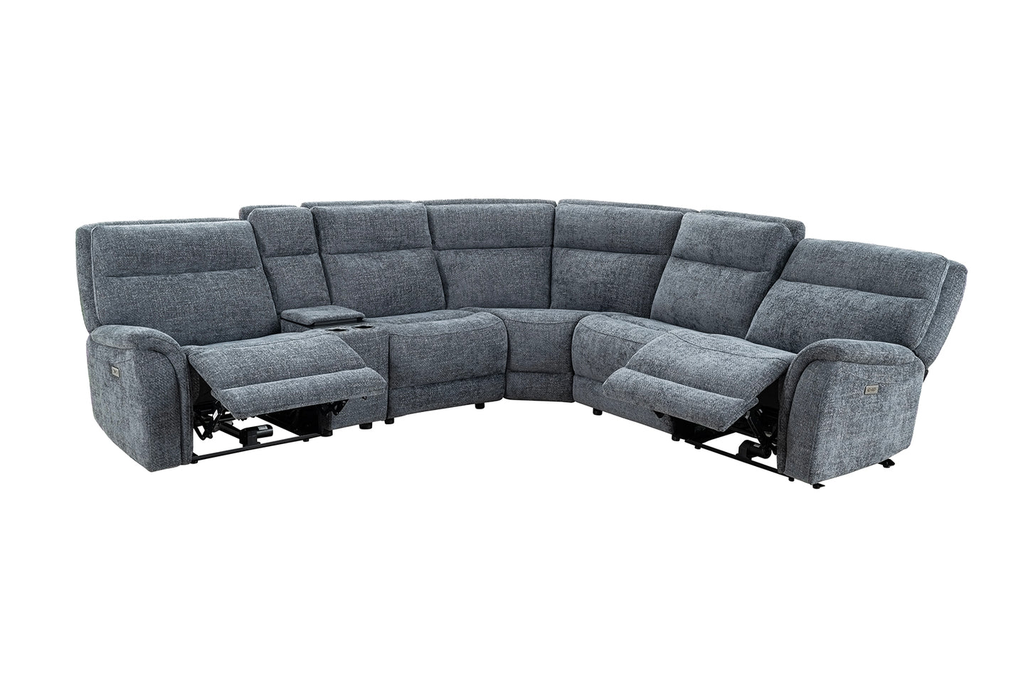 Mattheus Charcoal Gray Power Sectional