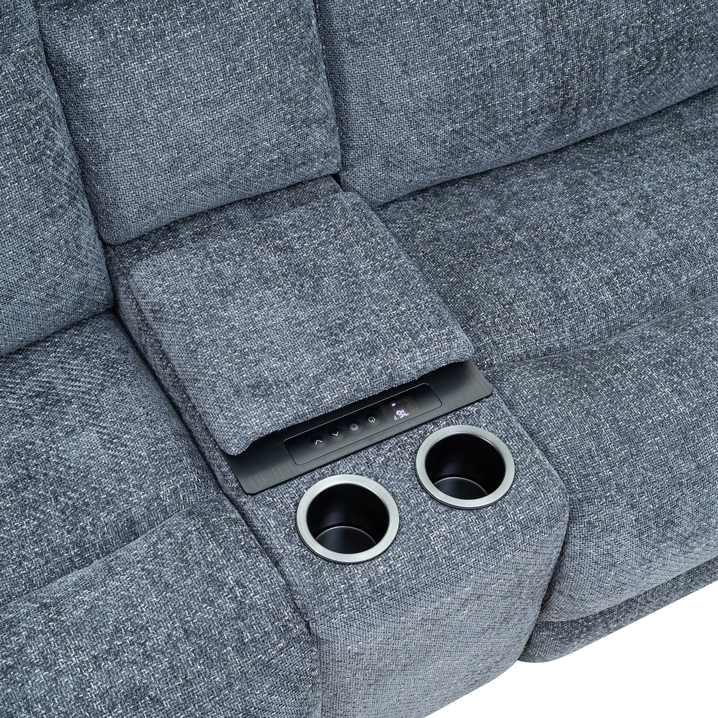 Mattheus Charcoal Gray Power Sectional