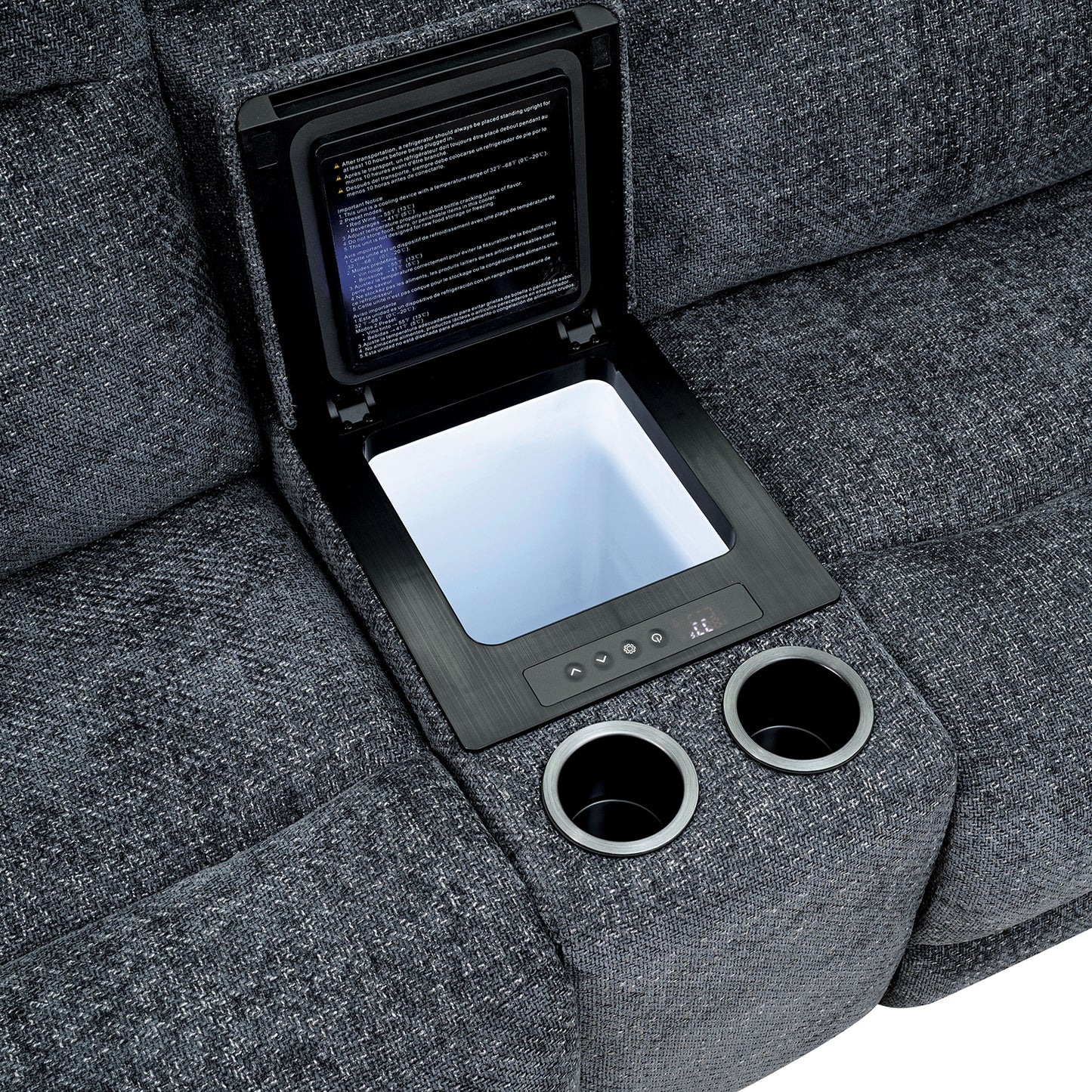 Mattheus Charcoal Gray Power Sectional