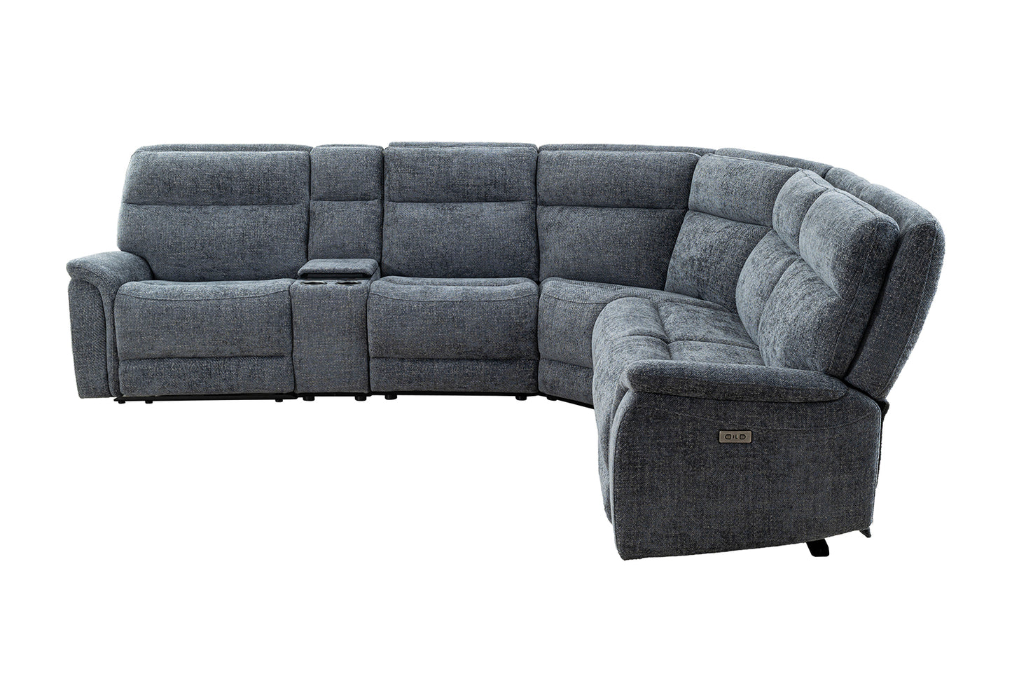 Mattheus Charcoal Gray Power Sectional