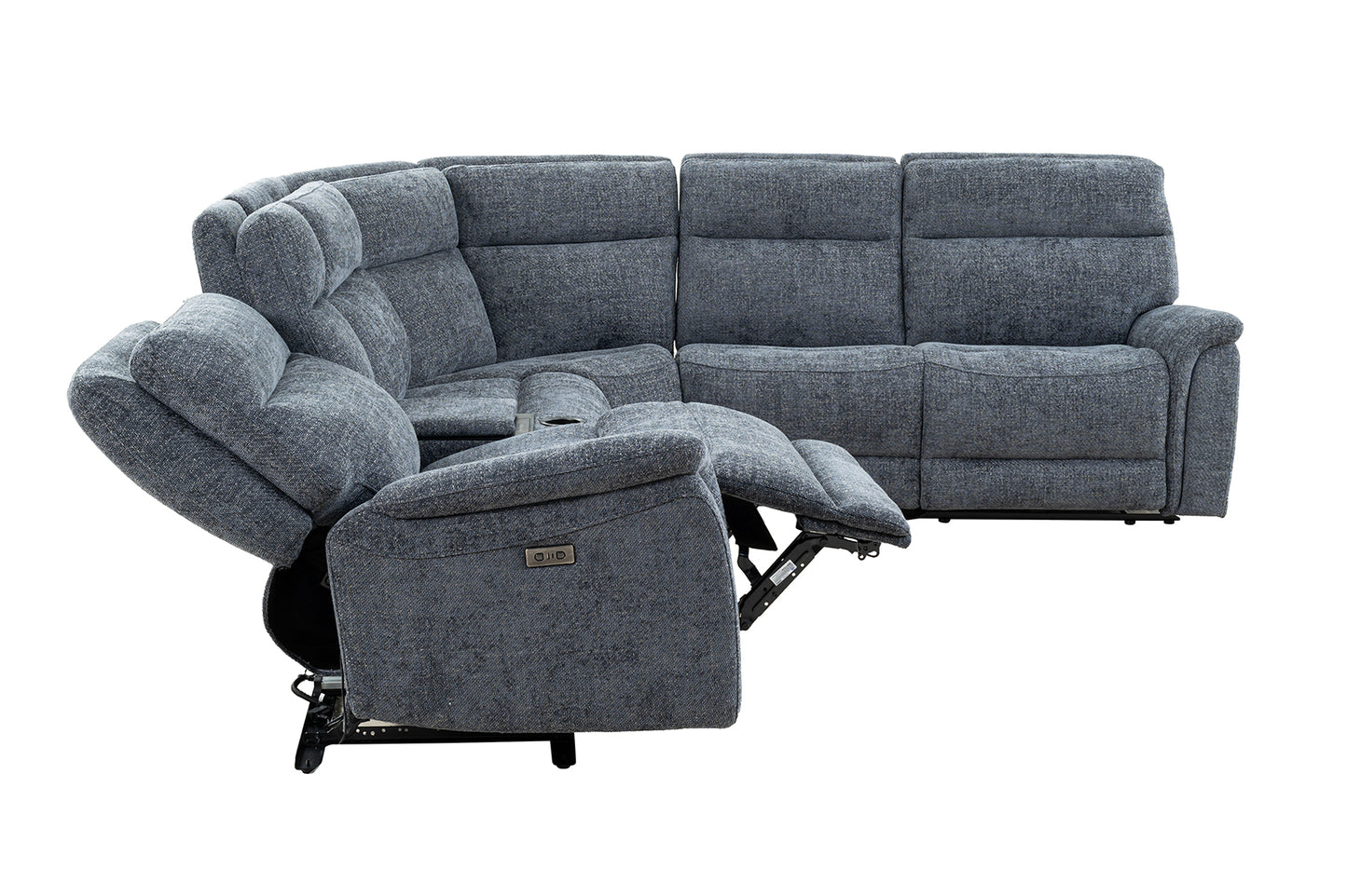 Mattheus Charcoal Gray Power Sectional