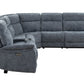 Mattheus Charcoal Gray Power Sectional