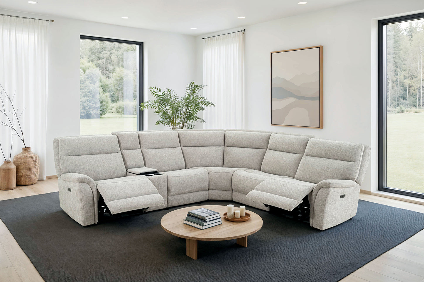 Mattheus Dove Gray Power Sectional