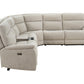 Mattheus Dove Gray Power Sectional