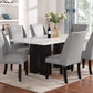 Faust Adjustable Height Dining Set Marble Top
