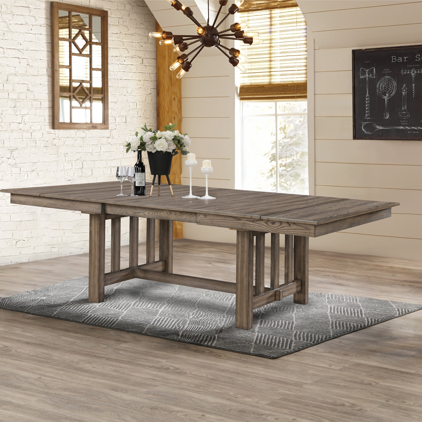 Harrisburg 6 Pc Walnut Finish Dining Set
