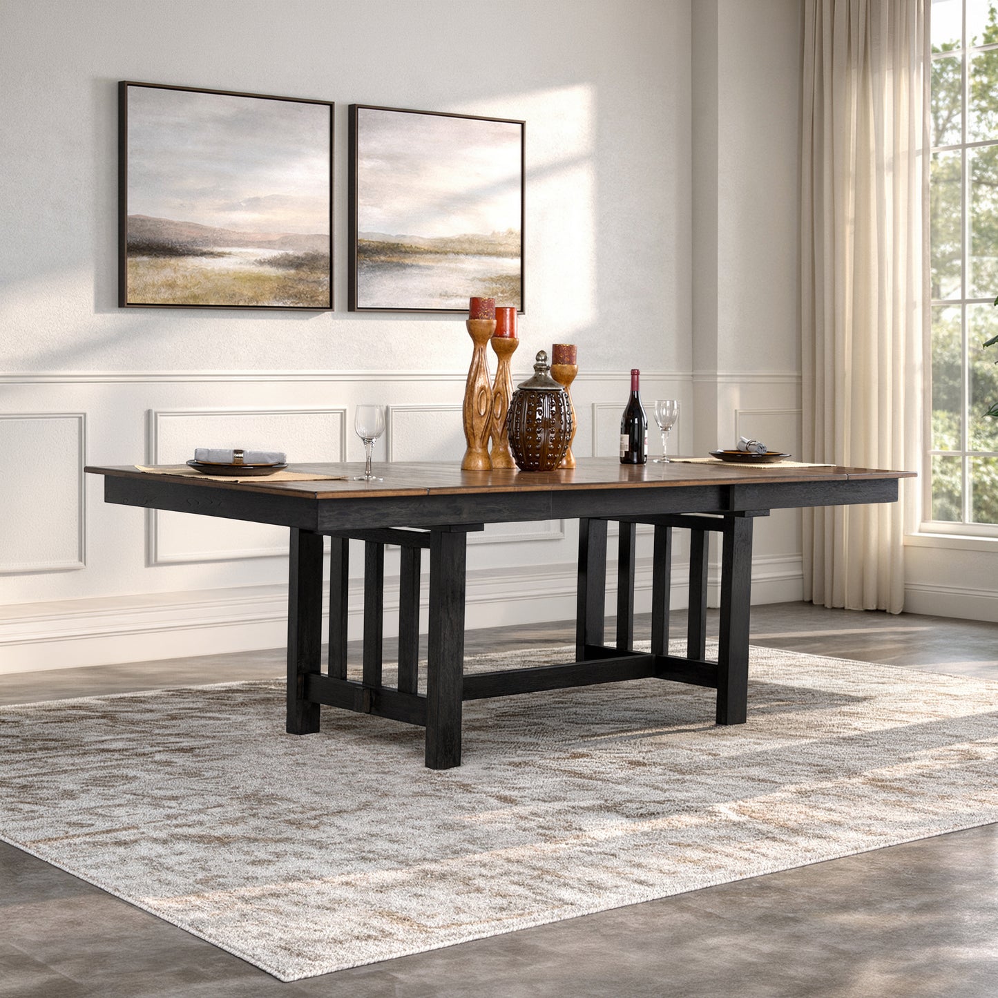 Harrisburg Charcoal 6 Pc Dining Collection