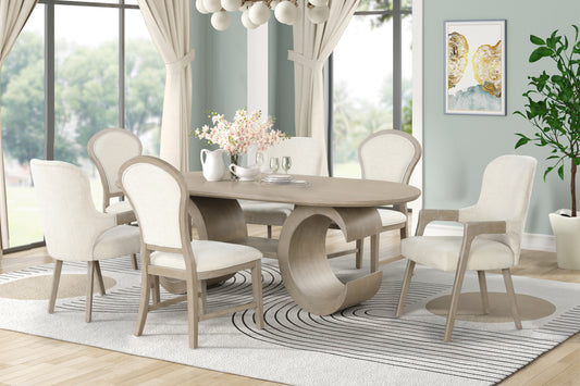 Gwendolyn Gray 7 Pc Dining Set - 2 Chair Choices