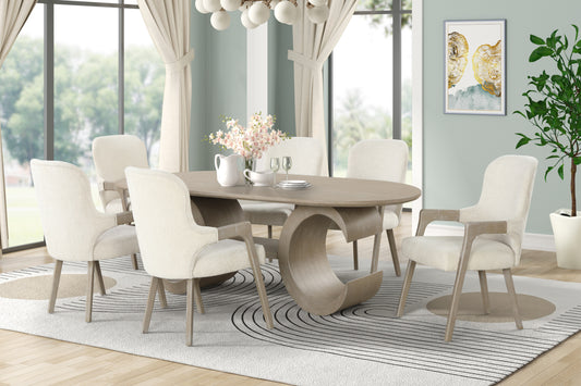 Gwendolyn 7 Pc Dining Set Upholstered Arm Chair