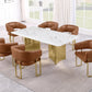 D461 Marble Top 7 Pc Dining Set