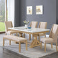 D521 White Marble 6 Pc Dining Set