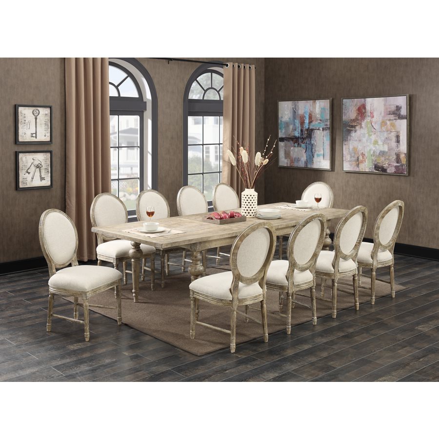 Interlude White Ash 11 Pc Dining Set