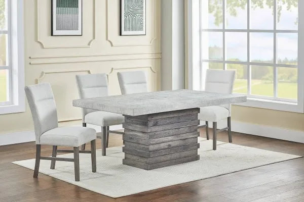 D710 Concrete Look 7 Pc Dining Collection