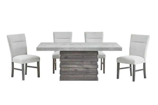D710 Concrete Look 7 Pc Dining Collection