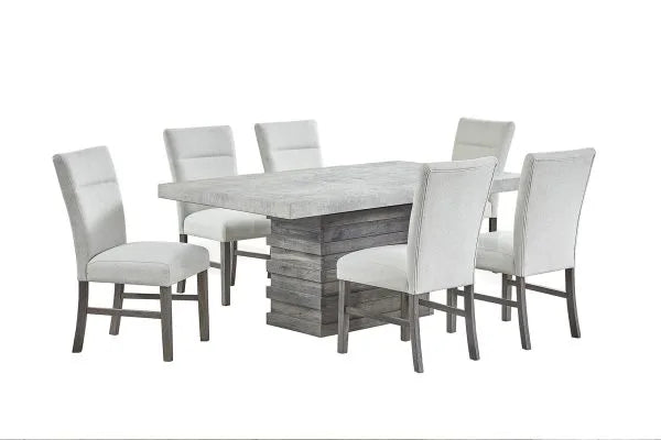 D710 Concrete Look 7 Pc Dining Collection