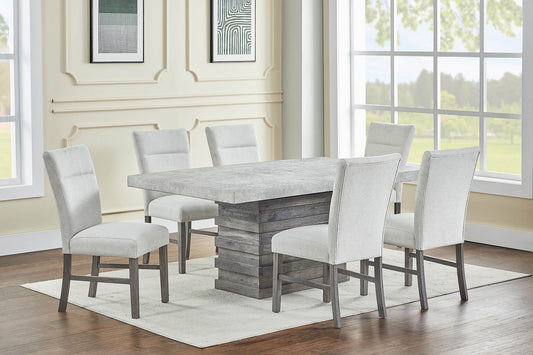 D710 Concrete Look 7 Pc Dining Collection