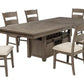 D760 Walnut Finish Extendable Dining Set