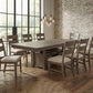 D760 Walnut Finish Extendable Dining Set