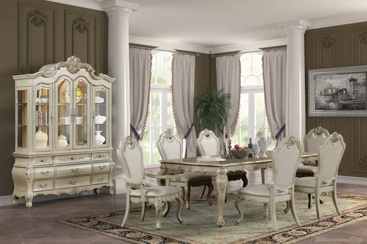 McFerran D8300 White Wash Dining Room Set