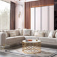 Diamond Ivory Sectional by Demka Furnishings
