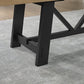 Charleston Trestle Dining Set Natural & Black
