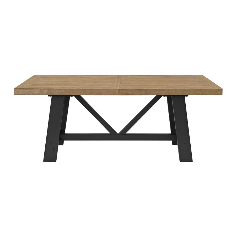 Charleston Trestle Dining Set Natural & Black