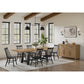 Charleston Trestle Dining Set Natural & Black