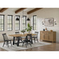 Charleston Trestle Dining Set Natural & Black